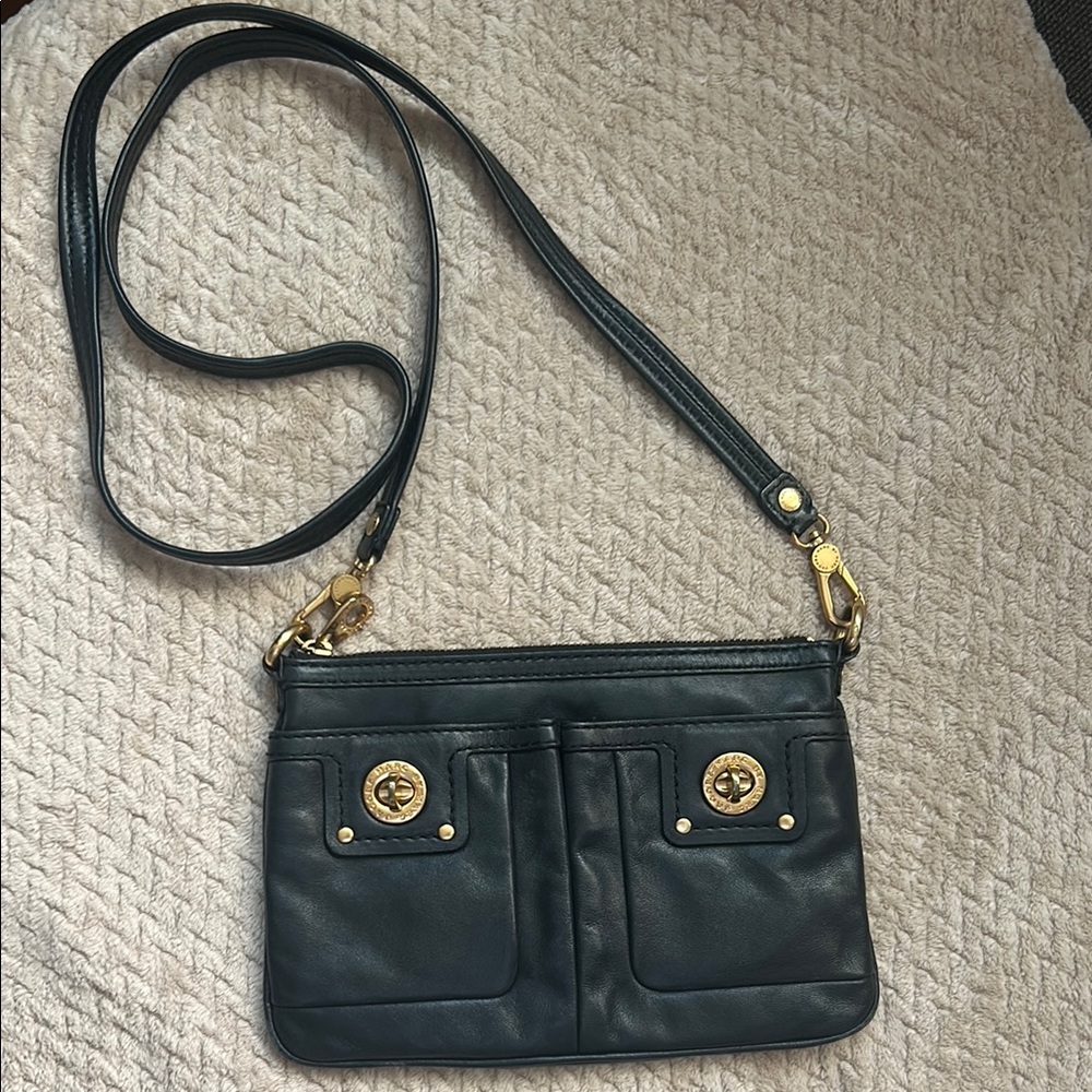 Black Leather Crossbody Bag